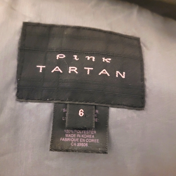 Pink Tartan Iridescent Rain Trench Coat - Size 6 - Picture 5 of 9